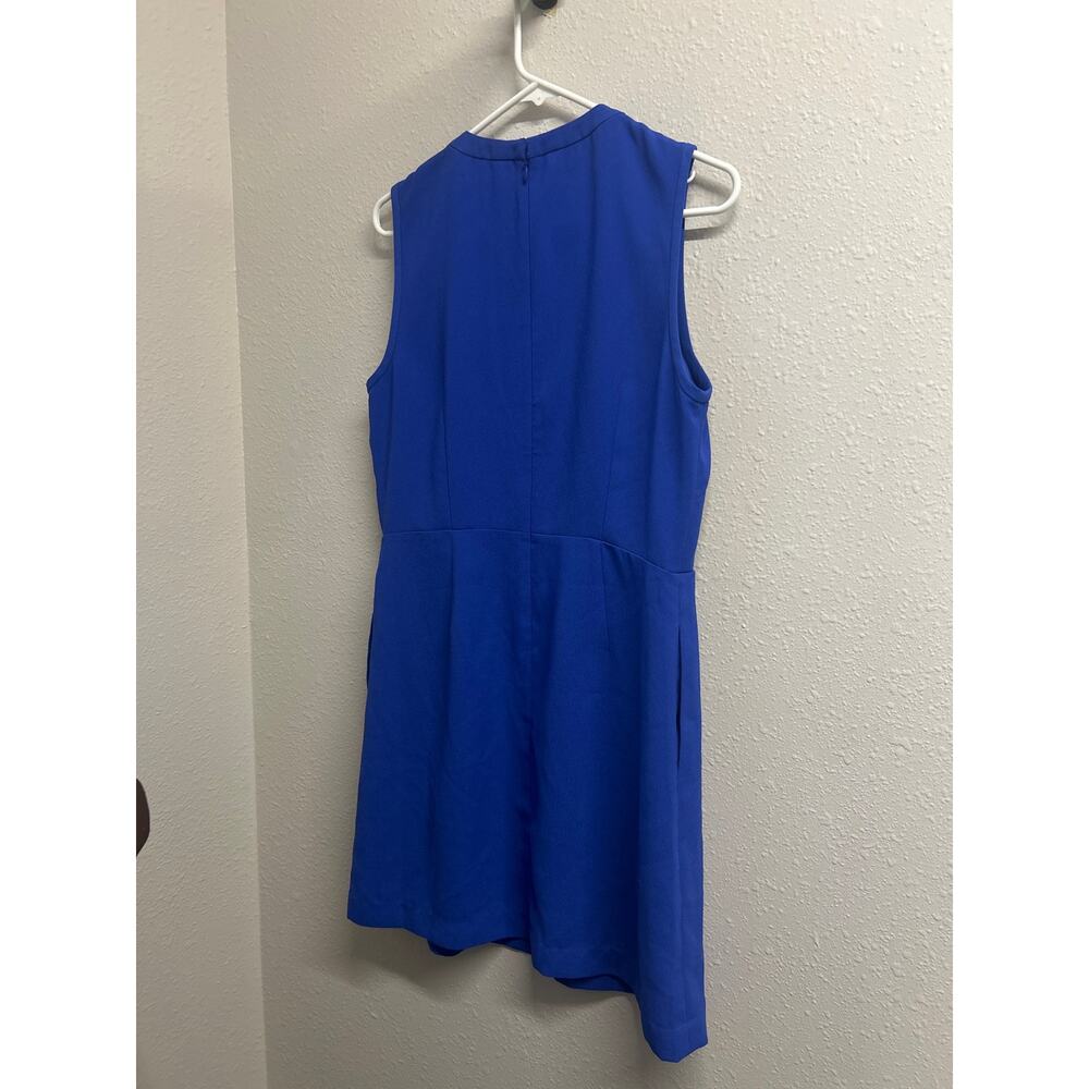 Madewell Blue Pleated Sheath Dress Size 10 Sleeveless Work Office